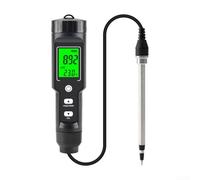 Digital Soil Meter with Temperature Sensor 0.00-10.00mS/cm Range Automatic Compensation IP67 Waterproof Probe for Agriculture Gardening Potted Plants Orchards and Farm