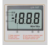 Digital Solar Power Meter Data Retention Fast Sampling High Accuracy Sun Light Energy Tester with Compass