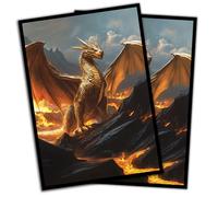 Digital Sorcery Studio Ancient Brass Dragon Card Game Sleeves - 102 Pack - Compatible with MTG and Other TCGs - Perfect for MTG Dragon Commander Decks Like The Ur Dragon or Mirrym