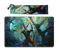 Digital Sorcery Studio TCG Playmat for MTG, Magic: The Gathering, Final Fantasy, One Piece & Commander - Custom Card Game Mat for Playing Cards, Decks & Sleeves (Rabbit Archer)