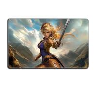 Digital Sorcery Studio TCG Playmat for MTG, Magic: The Gathering, Final Fantasy, One Piece & Commander - Custom Card Game Mat for Playing Cards, Decks & Sleeves (Anime Rune Knight)