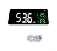 Digital Sound Level Meter 270mm LED Display Clock(A) | Semiconductor sensor, high sensitivity, stable readings, 30-130dBA range, ±1.5dB accuracy, fast slow modes