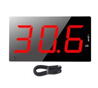 Digital Sound Level Meter Wall Mounted 30-130dB Decibel Meter with 3 Inch Large LCD Screen Noise Monitoring Device Audible Alarm