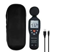 Digital Sound Level Meter with Tripod Mount Back-Light Display High Accuracy Measuring 30dB-130dB Compact Instrument Noises from Industrial Machinery Equipment,Environmental Measurements.