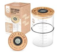 Digital Sourdough Starter Jar - 34oz Glass Fermentation Jar with Digital Thermometer & Humidity Sensor | Perfect for Bread Making, Fermentation, and Kitchen Science