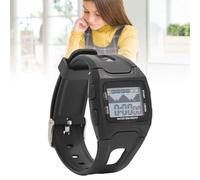 Digital Sports Watch, 50m Waterproof Outdoor Sports Watch with Alarm/Stopwatch, Rubber Strap Wrist Watch with LED Night Light, Black (Black)