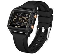 Digital Sports Watch Rectangular Outdoor Waterproof Watch Transparent Large Number Luminous Numbers with Chronograph Stopwatch Alarm Multifunctional Digital Watch for Men and Women Colourful Unique