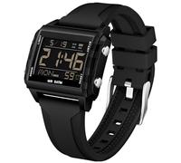 Digital Sports Watch Rectangular Outdoor Waterproof Watch Transparent Large Number Luminous Numbers with Chronograph Stopwatch Alarm Multifunctional Digital Watch for Men and Women Colourful Unique