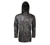 DIGITAL SPOT Adults Waterproof Fishing Hiking Over Trousers Unisex Elasticated Waist Rain Wear Pants (Camouflage Waterproof Jacket Large)