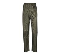 DIGITAL SPOT Adults Waterproof Fishing Hiking Over Trousers Unisex Elasticated Waist Rain Wear Pants Olive Medium