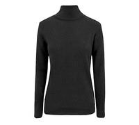 DIGITAL SPOT Womens Fancy Novelty Long Sleeve Ribbed Top Ladies Turtle Polo Neck Casual Wear Jumper Black 3X Large UK 24-26