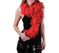 DIGITAL SPOT Womens Feather Boa Ladies Hen Night Stag Party Burlesque Fancy Dress Accessory Red