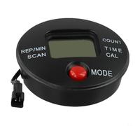 Digital Stepper Counter Monitor with LCD Display for Exercise Bikes and Steppers, Plastic Body, 76 x 76 mm, Black