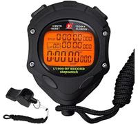 Digital Stopwatch, 100 Lap Memory, 0.001 Second Time Measurement, Backlight, Stopwatch Timer with Countdown Alarm for Sports Trainers While Running