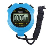 Digital Stopwatch Timer Only Stopwatch Mode, ON/OFF No Bell No Whistle Silent Basic Operation Children Friendly, PULIVIA Sport Stop watch for Coaches Kids Swimming Running, Blue