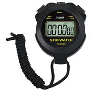 Digital Stopwatch Timer Only Stopwatch Mode, ON/OFF No Bell No Whistle Silent Basic Operation Children Friendly, PULIVIA Sport Stop watch for Coaches Kids Swimming Running, Black