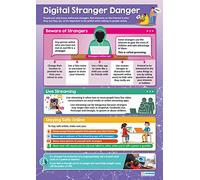 Digital Stranger Danger | Online Safety Posters | Laminated Gloss Paper measuring 850mm x 594mm (A1) | Internet Safety Class Posters | Education Charts by Daydream Education