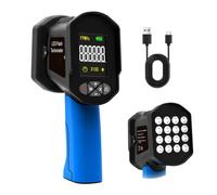 Digital Strobe Tachometer, 60-100000RPM Non-Contact LED Stroboscope with 0.001% Accuracy, Portable LED Flash Tachometer with 16 LEDs, Phase Adjustment, LCD Display for Fan/HVAC Motor Engine
