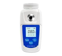 Digital Sugar Meter for Food and Beverage Testing with 0-32% and 0-55% Range, Automatic Temperature Compensation, Waterproof Design, Portable ABS Tester in Blue and White