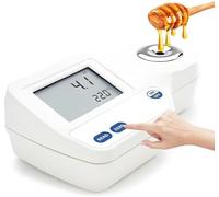 Digital Sugar Meter Refractometer 0-85% with ATC & Temp Sensor, IP65 Waterproof Food Grade Tester for Honey, Juice, Jam, 0.1% Accuracy, 2-Drop Sampling, Portable Case