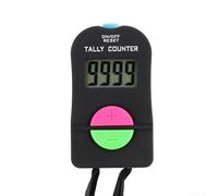 Digital Tally Counter Electronic Hand Held Clicker with Audible Beep - Manual Counting Device for Golf Scores Stadium Events 0-9999 Range Black