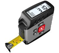 Digital Tape Measure 2 in 1, 5m with Display, Smart Tape Measure, Area Volume Measuring Pythagorean Mode, Waterproof and Rechargeable,1/2 Self Centering, 20 Groups Historical Memory