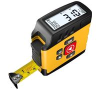 Digital Tape Measure 2 in 1, 5M with Display, Smart Tape Measure, Area Volume Measuring Pythagorean Mode, Waterproof and Rechargeable,1/2 Self Centering, 20 Groups Historical Memory