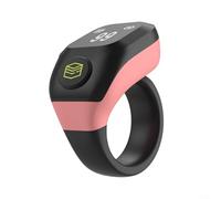 Digital Tasbih Counter Ring with 0.42 Inch Display Adjustable Smart Counter for Muslims 30-Day Standby One-Button Operation Choose Black White Green Pink Fits 18mm 20mm 22mm Prayer(Pink)