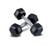 Digital Techno Pair of Hex Hand Weight Dumbbells Rubber Encased & Chrome Hexagonal Case Iron Dumbbell Set 20kg, 30kg and 40kg (Please see photos, price is for total weight selected) (5)