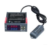 Digital Temperature and Humidity Controller SHT2000 with LCD Display, AC 110-230V Dual Relay Output for Heating Cooling Humidifying Dehumidifying, -20-60°C Range ±0.3°C Accuracy(24V)