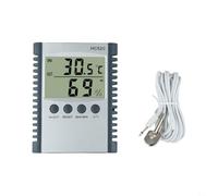Digital Temperature And Humidity Meter With 2 Meter Remote Probe For Indoor Outdoor Use Featuring Max Min Memory Function And Comfort Level Indicator On Large Lcd Screen Display Unit