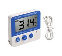 Digital Temperature and Humidity Monitor for Indoor Outdoor Use with Function for Refrigerator and Storage Areas