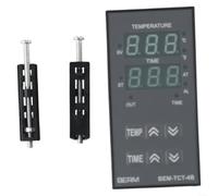 Digital Temperature Controller BEM-TCT-4B-KR with Timer for Heat Press - PID Thermostat K-Type Sensor 250V 30A Relay Panel Mount
