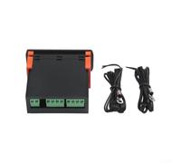 Digital Temperature Controller Dual Sensor AI Thermostat for Reptile Vivarium Heating Cooling Greenhouse Incubator Aquarium Heater Control Unit AC 110/220V Black