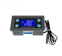 Digital Temperature Controller Module With Lcd Display And Waterproof Probe For Heating Cooling Systems Dc 6v To 30v Power Supply 10a Relay Output Sensor High Accuracy Regulator Unit Black Color