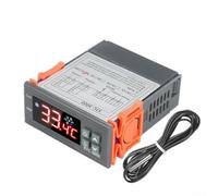 Digital Temperature Controller STC-3000 with Probe Sensor, Programmable Thermostat for Heating and Cooling, Dual Relay Output, -50 to 99°C Range, DC 12V/24V or AC 110-220V(12V)
