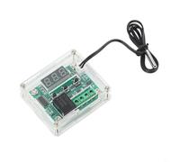 Digital Temperature Controller Switch Board DC 12V With Acrylic Case Red LED Display, For Industrial Automation Control System Heating Cooling Regulation Device | Entgoinggo
