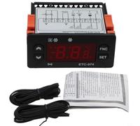 Digital Temperature Controller Thermostat Regulator for Refrigeration Defrost Fan Control 230VAC 8A Dual Sensor Input -50 to 110C Industrial Test Equipment Part(220V)