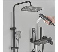 Digital Temperature Display Shower System with Rainfall and Waterfall Functions for Modern Bathrooms