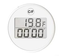 Digital Temperature Gauge with Waterproof Design and Timer for Ice Baths, Monitors Celsius and Fahrenheit (white)