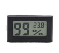Digital Temperature Humidity Meter, Compact Accurate LCD Monitor with Probe Fast Refresh Standalone Reader for Reptile Vivarium Home Office Black Mini 1 Pack