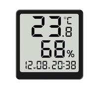 Digital Temperature Monitor, Humidity Sensor Meter, Magnetic Gauge with Timer Function, Climate Measurement Tool with Accurate Reading, Monitoring Device, Weather Tracker for Home Bedroom Living Room