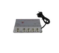 LEOFLA Terrestrial Amplifier for Analog Or Digital TV Antennas 4 Outputs, White, Media
