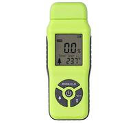 Digital Tester, Wood Meter, Portable Hand Held LCD Timber Humidity Detector with Data Retention Function, for Wood, Paper, Construction Material Testing (Green)