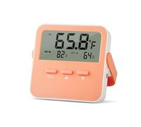Digital Thermo-Hygrometer, Digital Room Humidity Gauge, with 1-Meter Sensor Cable for Tanks, Terrariums, Vivariums(Orange)
