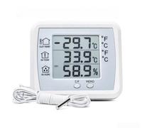 Digital Thermo-Hygrometer Large LCD Display Room Climate Meter Temperature Humidity Thermometer Hygrometer Wall Mount Stand Digital Humidity Meter High Accuracy Indoor (JR900A)