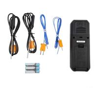 Digital Thermocouple Thermometer with Stainless Steel K Probe and Bead Probe for Accurate -200 C to 1372 C Readings