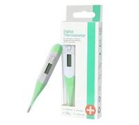 Digital Thermometer - Flexible Tip, Fever Alarm, Water-Resistant - Oral & Underarm Use - Instant Results - Reusable - Boxed - Reusable for All Ages