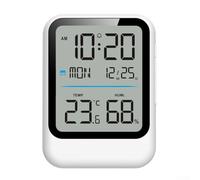 Digital Thermometer Hygrometer, Electronic Household Indoor Temperature Humidity Meter, English Version for Home Use(White)