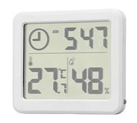 Digital Thermometer Hygrometer High Accuracy Four Stomatal Monito Temperature Humidity Tester with 3.2in Sc Digital Thermometer Hygrometer High Accuracy for Family (White)